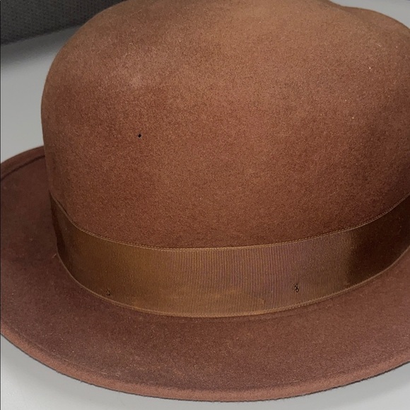 Banana Republic Chestnut 100% Wool Bolo hat with ribbon
